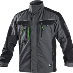 Radna bluza SIRIUS LUCIUS, 65% poliester-35% pamuk, 270 g/m2, Sivo-crna/Zeleno